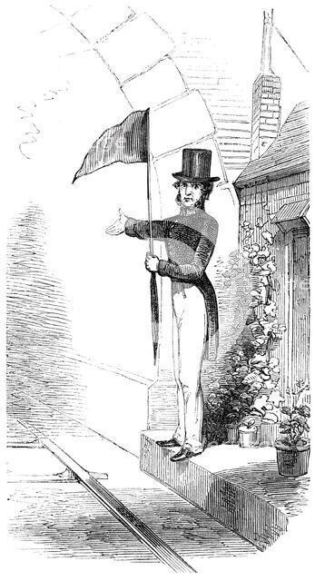 Tunnel signal - "All right", 1844. Creator: Unknown.