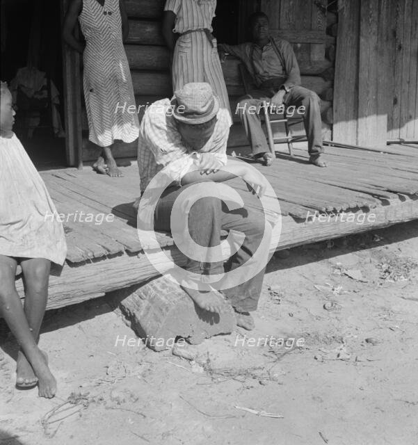 The sharecropper harvest is over in tobacco, near Tifton, Georgia, 1938. Creator: Dorothea Lange.
