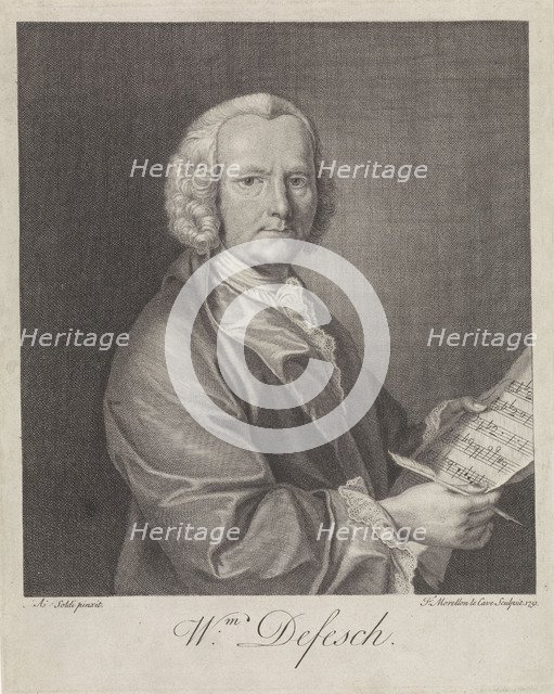 Portrait of the composer Willem de Fesch (1687-1761), 1751.