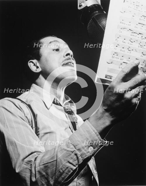 Portrait of Cab Calloway, Columbia studio, New York, N.Y., ca. Mar. 1947. Creator: William Paul Gottlieb.