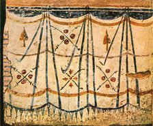 Carpet frieze from Chamber E, Wall 6 of Santa Maria Antiqua, Rome, Italy, (1928). Creator: Unknown.