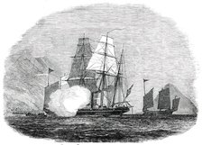 H.M.S. "Reynard" Capturing Two Piratical Junks off Hong Kong, 1850. Creator: Unknown.