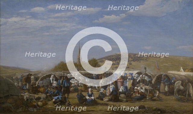 Pardon de Sainte-Anne-La-Palud, 1858. Creator: Boudin, Eugène-Louis (1824-1898).