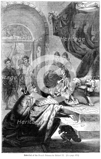 The betrothal of Isabella of Valois (1389-1409) to King Richard II (1367-1400), 1396. Artist: Unknown