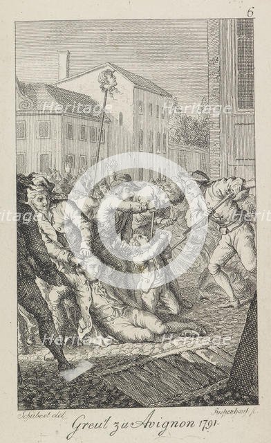 The massacres of La Glacière on 16-17 October 1791, 1793-1799. Creator: Riepenhausen, Ernst Ludwig (1762-1840).