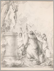 Chryses Imploring the Help of Apollo, from Iliad, Book I, 1765/66. Creator: Johan Tobias Sergel.