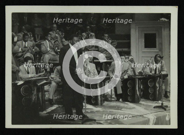 The Count Basie Orchestra in concert, c1950s. Artist: Denis Williams