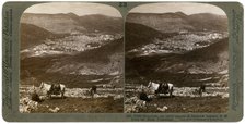 Shechem, south-west from Mount Ebal, Palestine, 1900s.Artist: Underwood & Underwood
