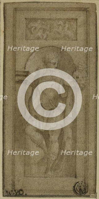 Niche Statue of David with the Head of Goliath, n.d. Creator: Francesco Salviati.