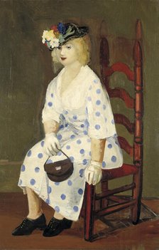 The Polka Dot Dress, 1927. Creator: George Benjamin Luks.