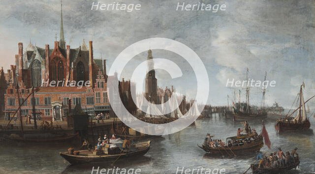 View of Nieuwe Kerk in Amsterdam, c17th century. Creator: Anthonie Beerstraaten.