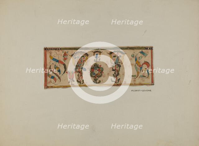 Pa. German Book Marker, c. 1937. Creator: Albert J. Levone.