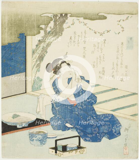 Summer Robes (Natsugoromo), from the series "A Comparison of Incense (Takimono awase)", c. 1822. Creator: Yanagawa Shigenobu II.