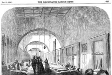 The barrack hospital at Scutari during the Crimean War, 1854. Artist: Unknown