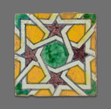 Square Tile, Morocco, Late 19th century. Creator: Unknown.