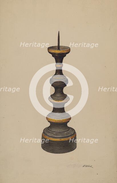 Candlestick, c. 1938. Creator: Paul Ward.