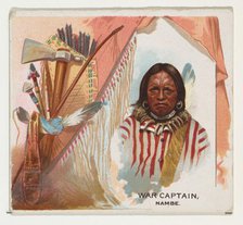 War Captain, Nambe, from the American Indian Chiefs series (N36) for Allen & Ginter Cigare..., 1888. Creator: Allen & Ginter.