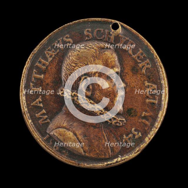 Matthaus Schyrer, born 1550, Printer [obverse], 1584. Creator: Valentin Maler.