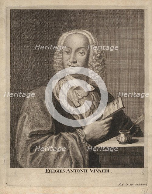 Antonio Vivaldi (1678-1741), 1725. Creator: La Cave, François Morellon de (active 18th century).