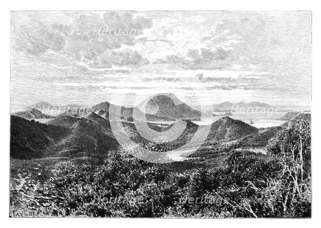 'West Indian scenery, view taken in the Saintes Islands', c1890.Artist: Maynard