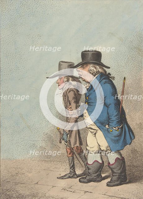 Pylades and Orestes, April 1, 1797., April 1, 1797. Creator: James Gillray.