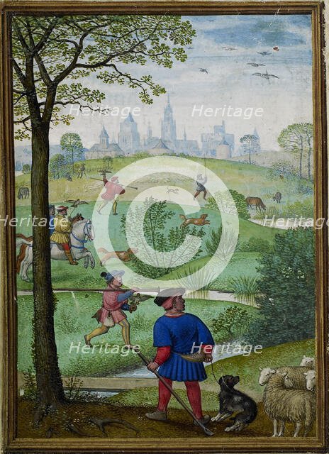 The Hours of Hennessy (Hours of Notre-Dame). Labors of the Months: April, c1530. Creator: Bening, Simon, (Workshop) (ca 1483-1561).