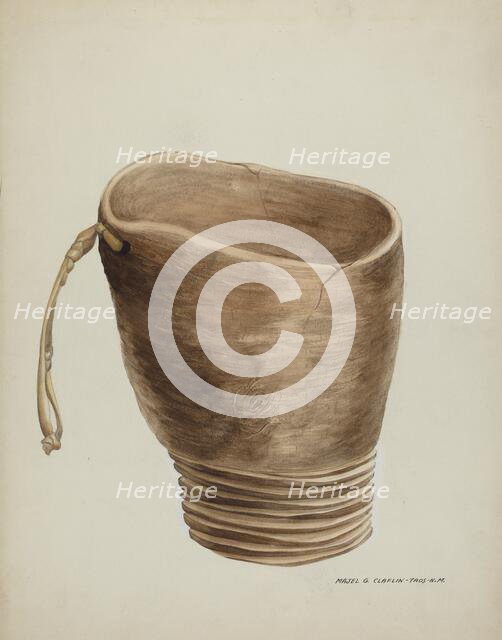 Holy Water Font, 1935/1942. Creator: Majel G. Claflin.