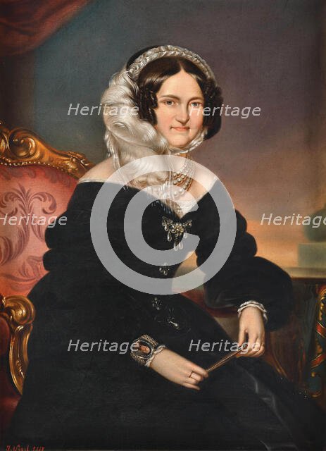 Portrait of Empress Caroline Augusta of Austria (1792-1873), 1857. Creator: Anonymous ().