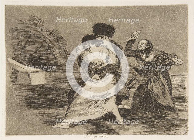 Plate 9 from 'The Disasters of War' (Los Desastres de la Guerra): 'They d..., 1810 (published 1863). Creator: Francisco Goya.