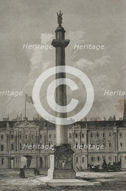 The Alexander Column, Saint Petersburg, Russia, 1839.  Creator: Augustin François Lemaitre.