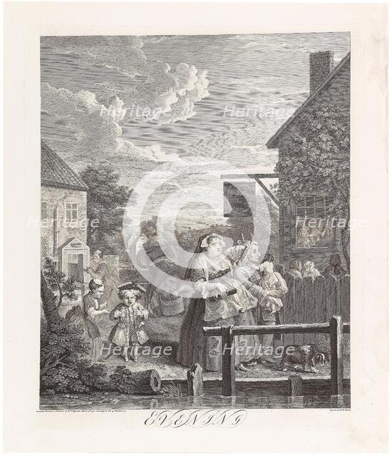 Evening, From the Series "The Four Times of the Day", 1738. Creator: Hogarth, William (1697-1764).
