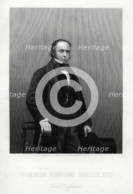 Isambard Kingdom Brunel, British engineer, c1880.Artist: DJ Pound