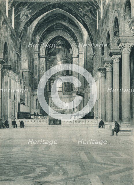 Interior of Monreale Cathedral, Sicily, Italy, 1927. Artist: Eugen Poppel.