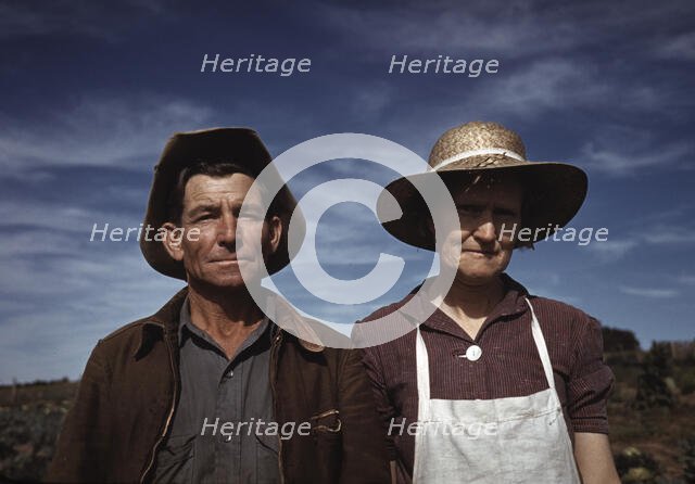 Jim Norris and wife, homesteaders, Pie Town, New Mexico, 1940. Creator: Russell Lee.