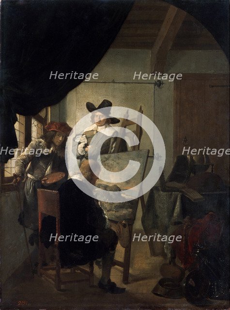 'Visit in an Artist's Atelier', 1659.  Artist: Job Adriaensz Berckheyde