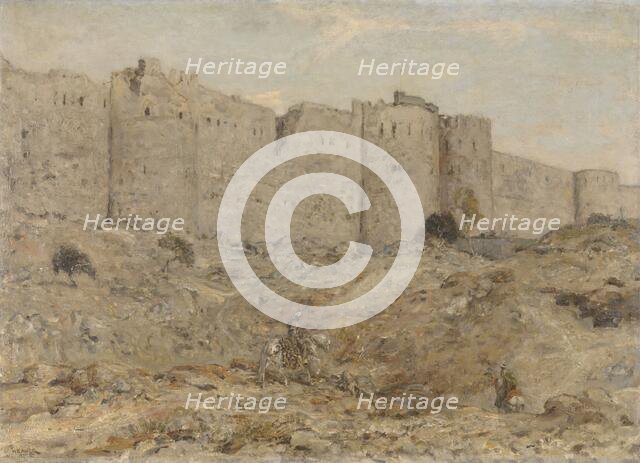 City wall in India, 1898-1900. Creator: Marius Bauer.