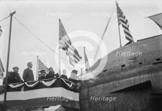 Christening "U-BUY-A-BOND", 1917. Creator: Bain News Service.