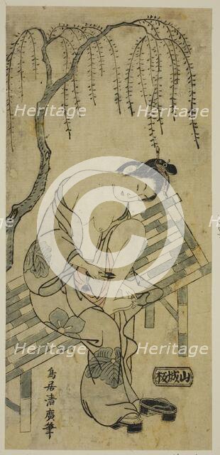 Trimming Her Nails, c. 1755. Creator: Torii Kiyohiro.