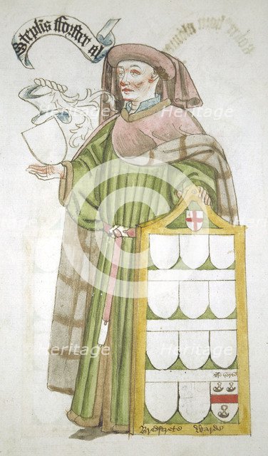 Stephen Forster, Lord Mayor of London 1454-1455, in aldermanic robes, 1450. Artist: Roger Leigh