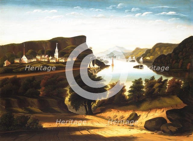 Lake George and the Village of Caldwell, ca. 1850s. Creator: Thomas Chambers.