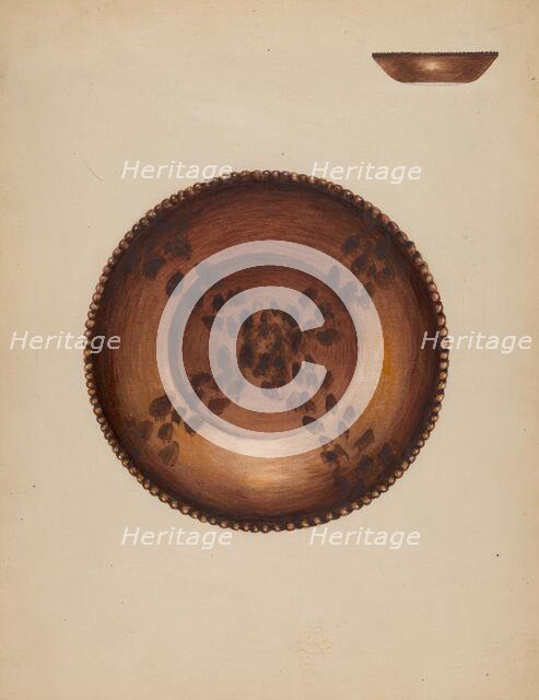 Pie Plate, 1936. Creator: Anna Aloisi.