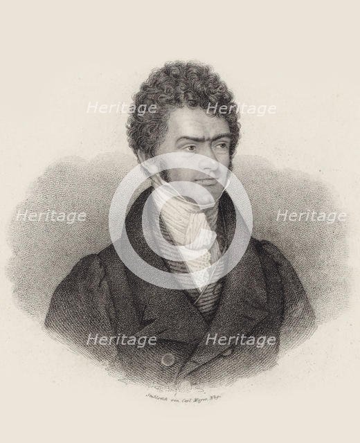 Portrait of pianist and composer Ferdinand Ries (1784-1838), ca 1825. Creator: Mayer, Carl (1798-1868).