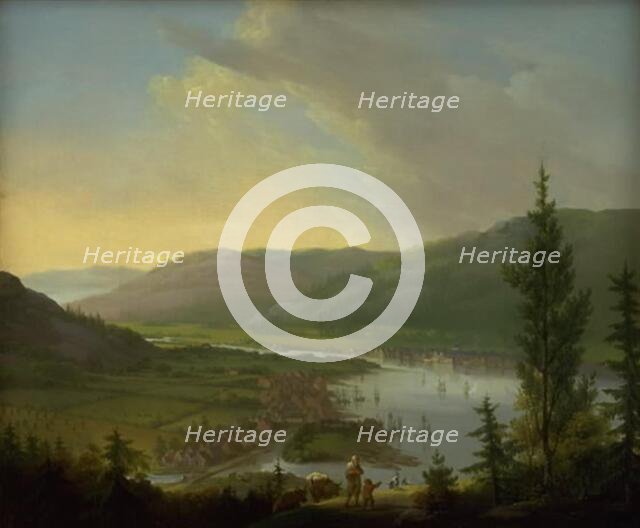 View towards Drammen, Norway, 1790-1799. Creator: Christian August Lorentzen.