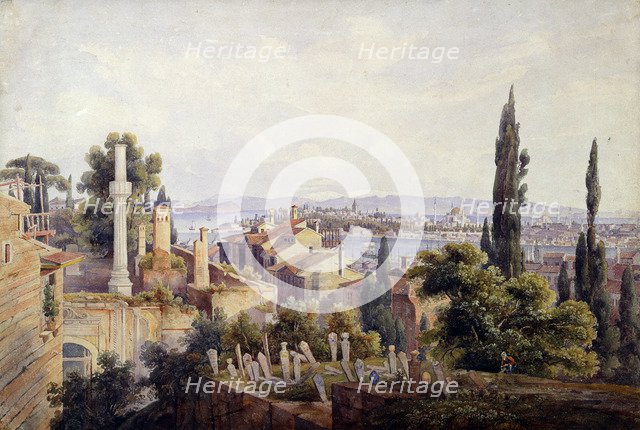 'View of Constantinople and the Golden Horn', 1835. Artist: Johann Jakob Wolfensberger