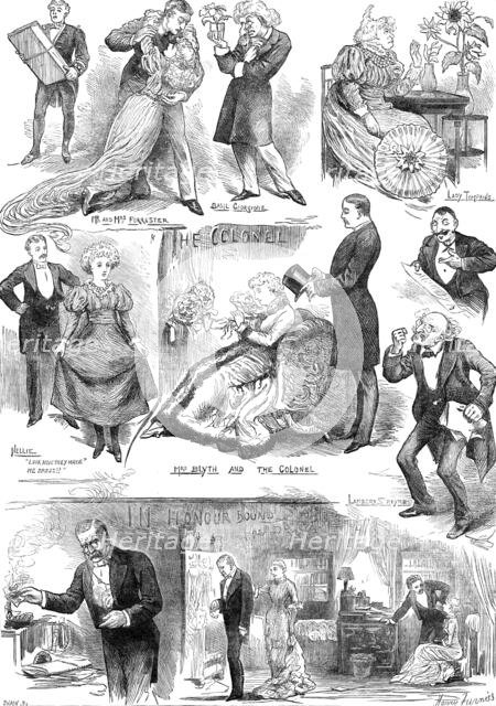 Sketches at the Prince of Wales' Theatre, 1881.  Creator: Joseph Swain.