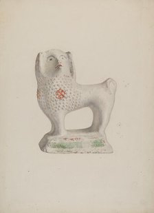 Chalkware Dog, c. 1941. Creator: Sadie Berman.