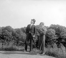 Crown Prince Gustav Adolf and Crown Princess Louise visit Landskrona, Sweden, 1932. Artist: Unknown