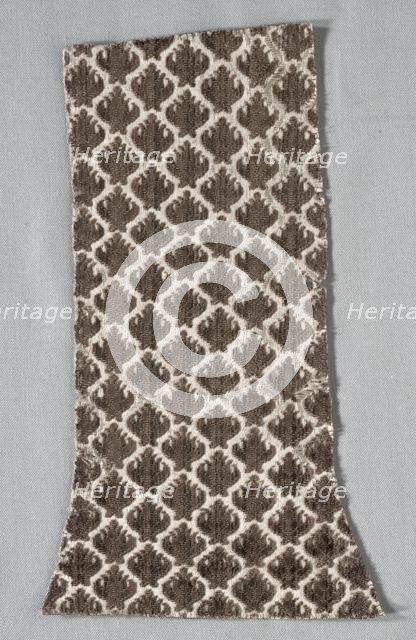 Velvet Fragment, late 1500s - early 1600s. Creator: Unknown.