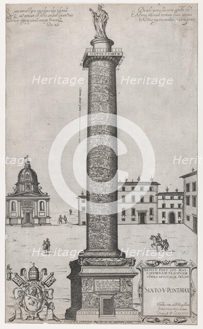 Speculum Romanae Magnificentiae: Column of Trajan, 1589., 1589. Creator: Attributed to Nicolas Beatrizet.