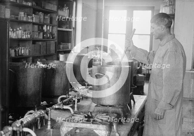 Army, U.S. Army Medical School; Typhoid Vaccine, 1917. Creator: Harris & Ewing.